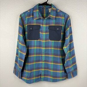 L.L.Bean Kids' BeanFlex All-Season Flannel Shirt - Marine Blue